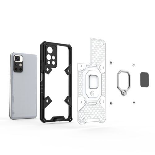 Alternative view of Armor Honeycomb CamShield Case Clear Black Xiaomi Redmi Note 11s 5G