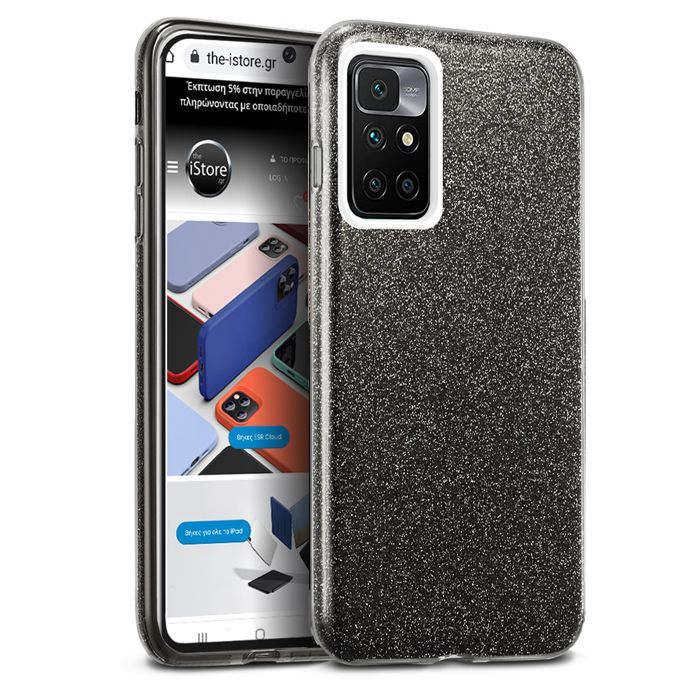 Hybrid Strass Black Case Xiaomi Poco M4 Pro 5G ΘΗΚΕΣ OEM Hybrid Strass Black Case Xiaomi Poco M4 Pro 5G
