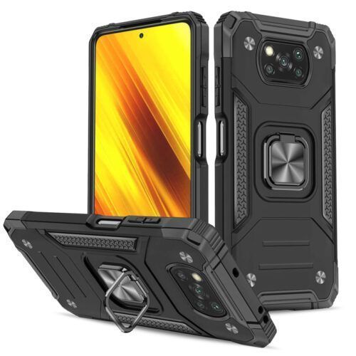 Armor Ringstand Case Black Xiaomi Poco X3 NFC ΘΗΚΕΣ OEM Armor Ringstand Case Black Xiaomi Poco X3 NFC