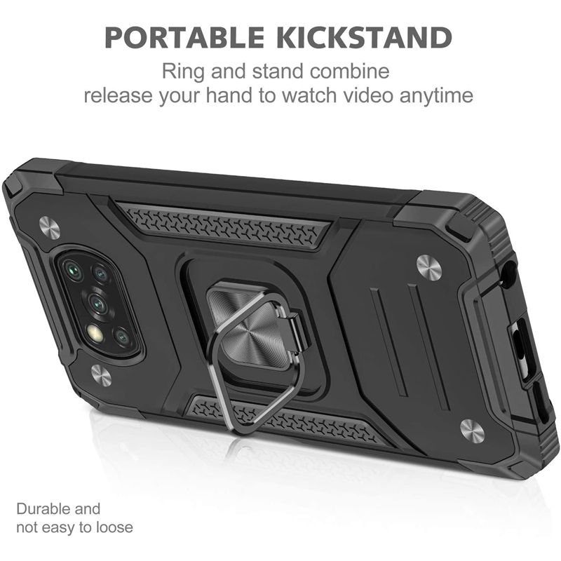 Armor Ringstand Case Black Xiaomi Poco X3 NFC ΘΗΚΕΣ OEM Armor Ringstand Case Black Xiaomi Poco X3 NFC - Image 4