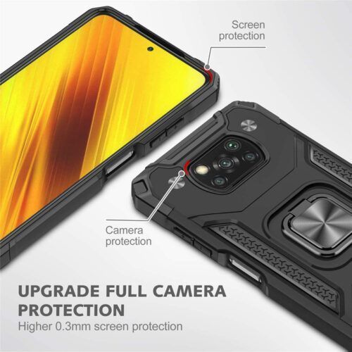 Alternative view of Armor Ringstand Case Black Xiaomi Poco X3 NFC