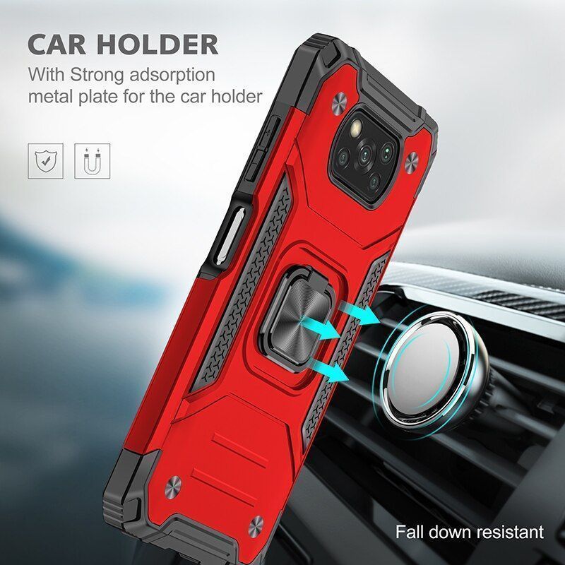 Armor Ringstand Case Red Xiaomi Poco X3 NFC / X3 Pro ΘΗΚΕΣ OEM Armor Ringstand Case Red Xiaomi Poco X3 NFC / X3 Pro - Image 3