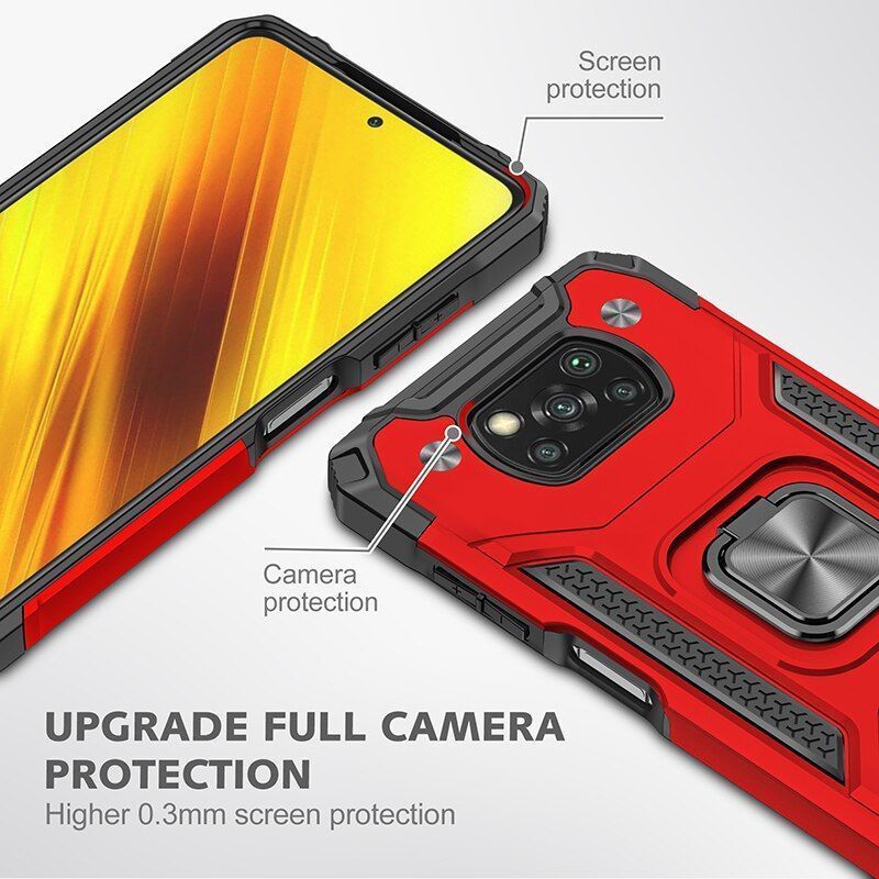 Armor Ringstand Case Red Xiaomi Poco X3 NFC / X3 Pro ΘΗΚΕΣ OEM Armor Ringstand Case Red Xiaomi Poco X3 NFC / X3 Pro - Image 6