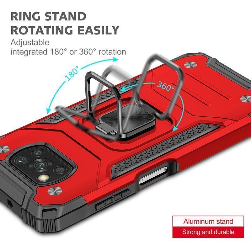Armor Ringstand Case Red Xiaomi Poco X3 NFC / X3 Pro ΘΗΚΕΣ OEM Armor Ringstand Case Red Xiaomi Poco X3 NFC / X3 Pro - Image 4