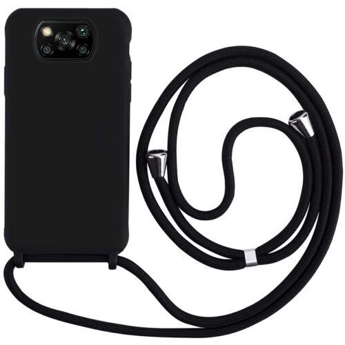 Liquid Silicone Κορδόνι Case Black Xiaomi X3 NFC / X3 Pro