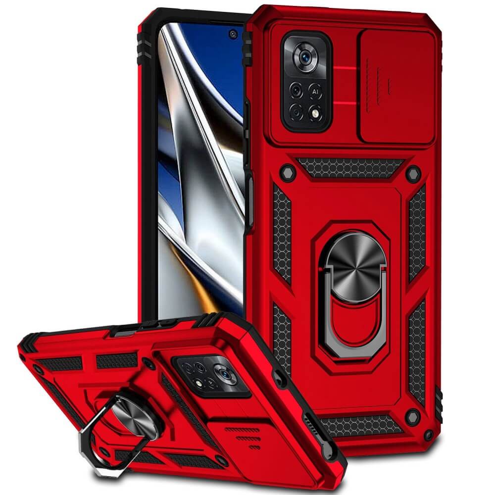 Combo Kickstand Slide Camera Case Black Xiaomi Poco M4 Pro 4G ΘΗΚΕΣ OEM Combo Kickstand Slide Camera Case Black Xiaomi Poco M4 Pro 4G - Image 24
