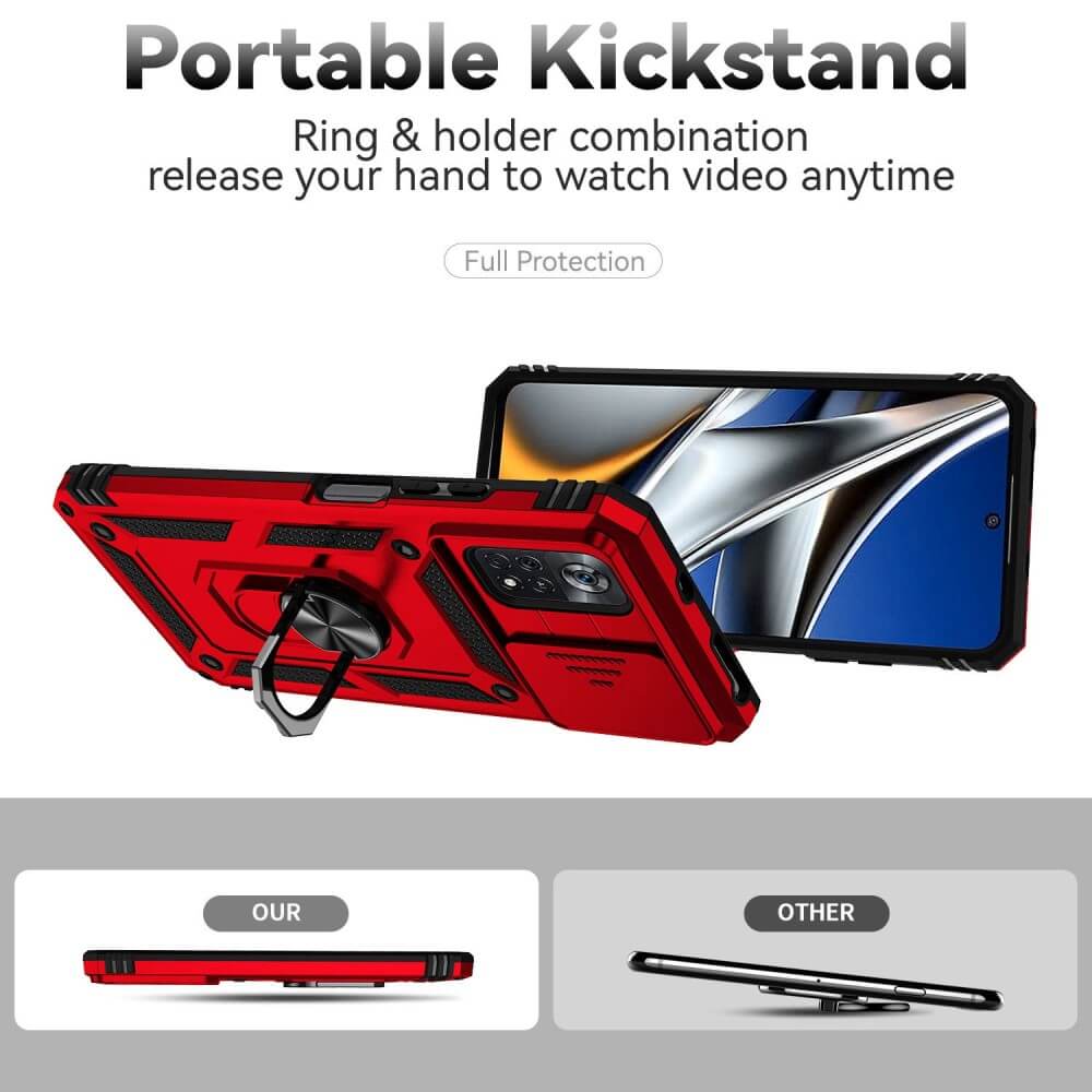 Combo Kickstand Slide Camera Case Black Xiaomi Poco M4 Pro 4G ΘΗΚΕΣ OEM Combo Kickstand Slide Camera Case Black Xiaomi Poco M4 Pro 4G - Image 22