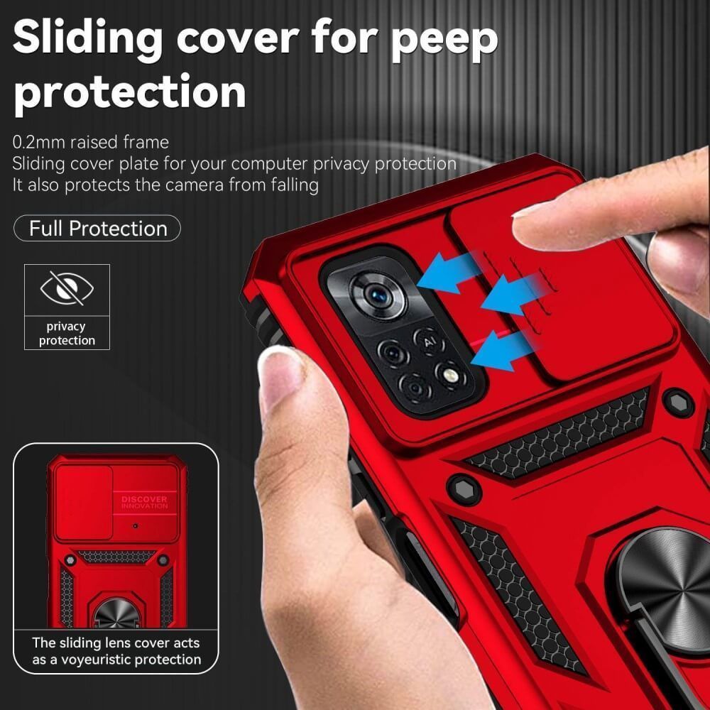 Combo Kickstand Slide Camera Case Black Xiaomi Poco M4 Pro 4G ΘΗΚΕΣ OEM Combo Kickstand Slide Camera Case Black Xiaomi Poco M4 Pro 4G - Image 21