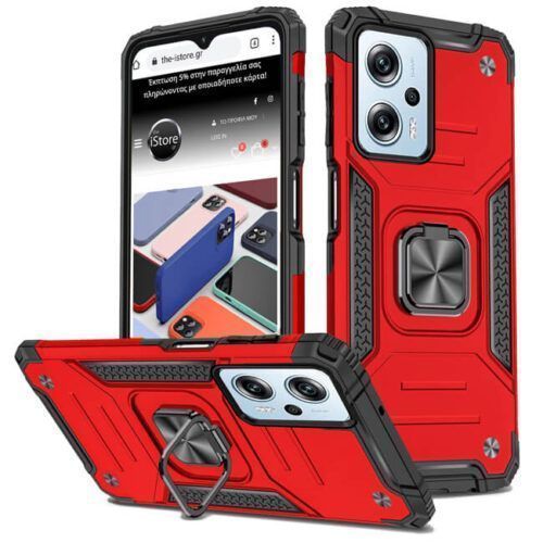 Θήκη Orso Armor Ringstand Red Xiaomi Redmi 12 4G/5G ΘΗΚΕΣ Orso Θήκη Orso Armor Ringstand Red Xiaomi Redmi 12 4G/5G