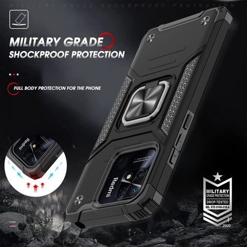 Alternative view of Armor Ringstand Case Black Xiaomi Redmi Note 12 5G