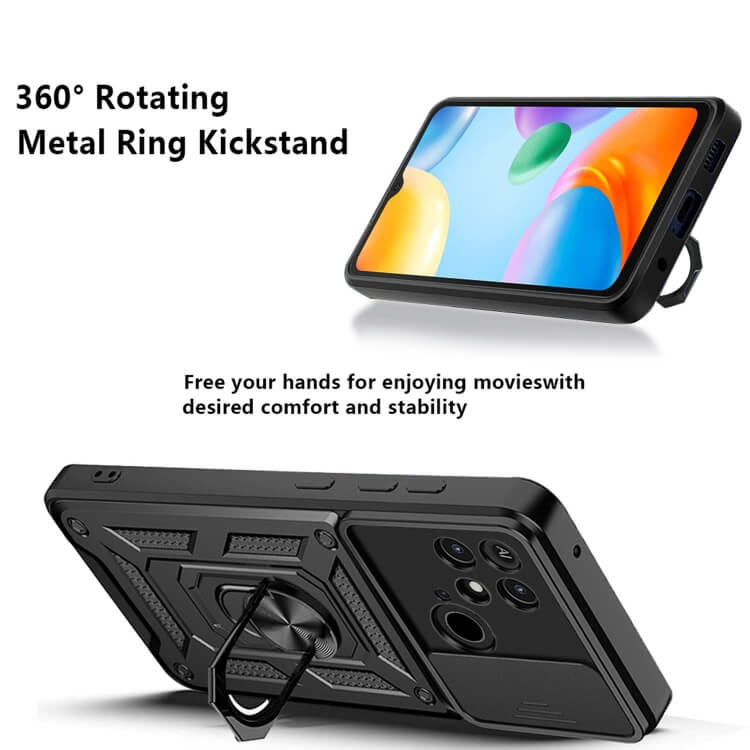 Combo Kickstand Slide Camera Case Green Xiaomi Redmi 10C ΘΗΚΕΣ OEM Combo Kickstand Slide Camera Case Green Xiaomi Redmi 10C - Image 3