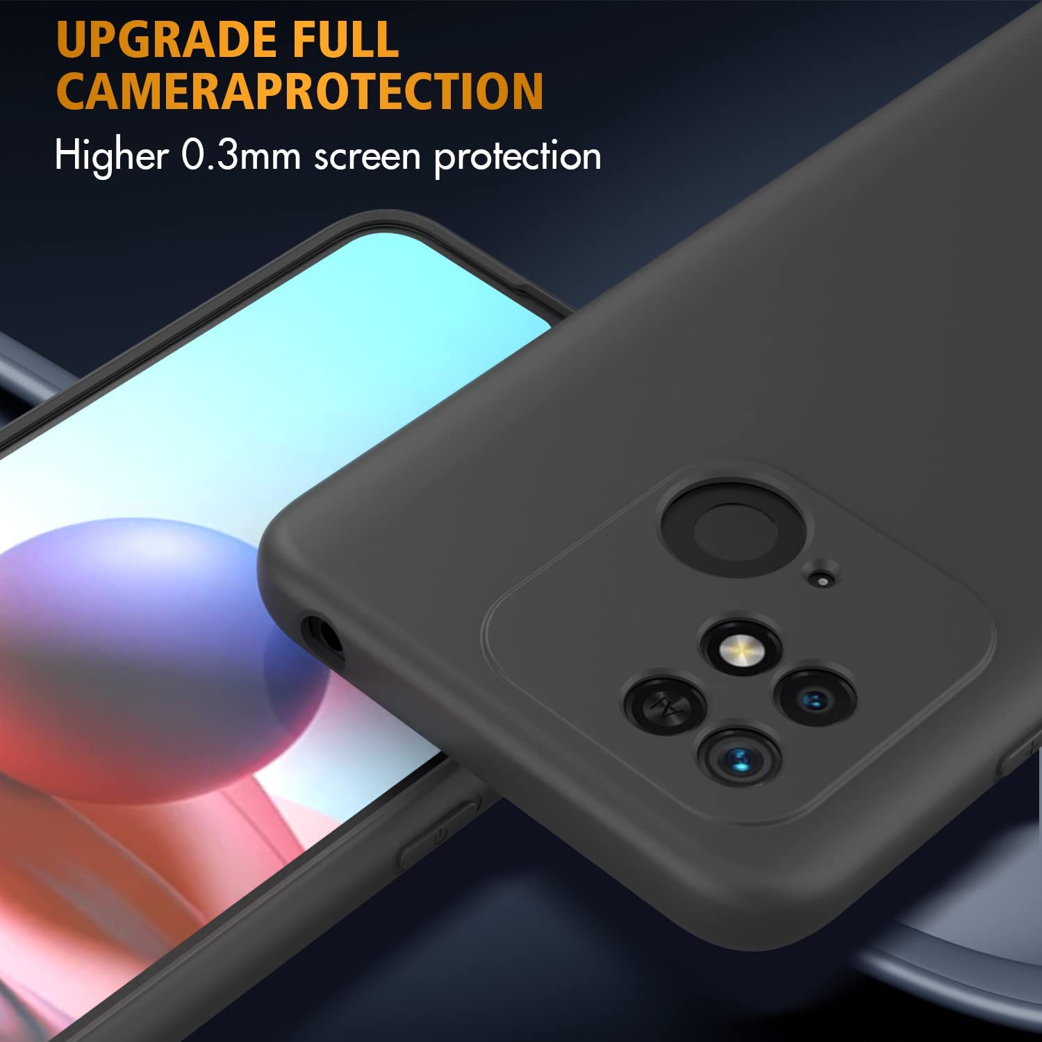 Rubber Silk Case Black Xiaomi Redmi 10C ΘΗΚΕΣ OEM Rubber Silk Case Black Xiaomi Redmi 10C - Image 3