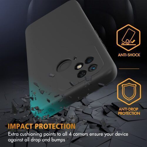 Alternative view of Rubber Silk Case Black Xiaomi Redmi 10C