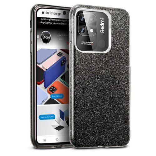 Hybrid Strass Black Case Xiaomi Redmi 10C / Poco C40 ΘΗΚΕΣ OEM Hybrid Strass Black Case Xiaomi Redmi 10C / Poco C40