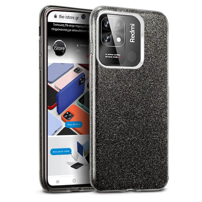 Hybrid Strass Red Case Xiaomi Redmi 10C / Poco C40 ΘΗΚΕΣ OEM Hybrid Strass Red Case Xiaomi Redmi 10C / Poco C40 - Image 3