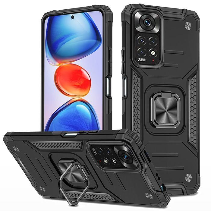 Armor Ringstand Case Black Xiaomi Redmi Note 11/11s ΘΗΚΕΣ OEM Armor Ringstand Case Black Xiaomi Redmi Note 11/11s