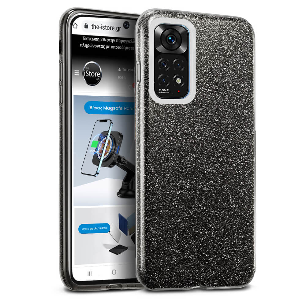 Θήκη Hybrid Strass Black Case Xiaomi Redmi Note 11s 5G ΘΗΚΕΣ Orso Θήκη Hybrid Strass Black Case Xiaomi Redmi Note 11s 5G