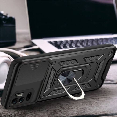 Alternative view of Θήκη Combo Kickstand Slide Camera Black Xiaomi Redmi 15C
