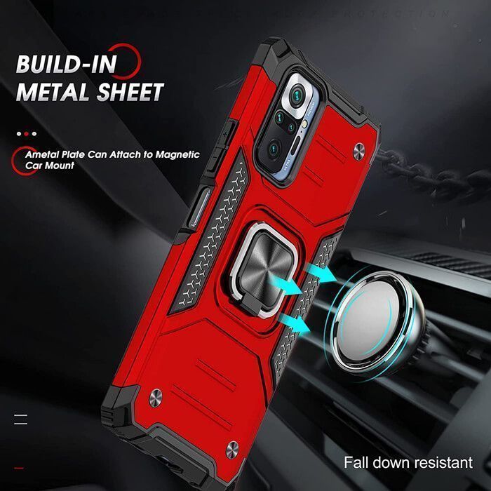 Armor Ringstand Case Red Xiaomi Redmi Note 10 5G/Poco M3 Pro 5G ΘΗΚΕΣ OEM Armor Ringstand Case Red Xiaomi Redmi Note 10 5G/Poco M3 Pro 5G - Image 4
