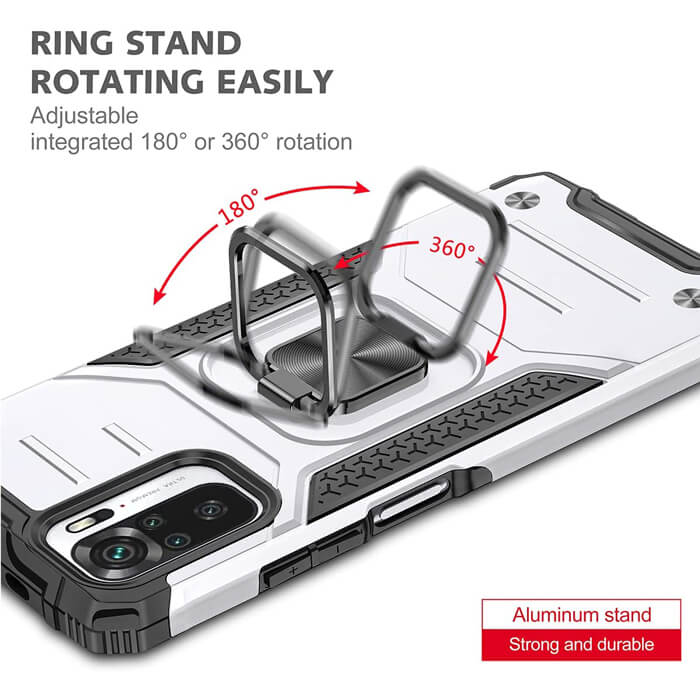 Armor Ringstand Case Silver Xiaomi Redmi Note 12 Pro 5G ΘΗΚΕΣ OEM Armor Ringstand Case Silver Xiaomi Redmi Note 12 Pro 5G - Image 5