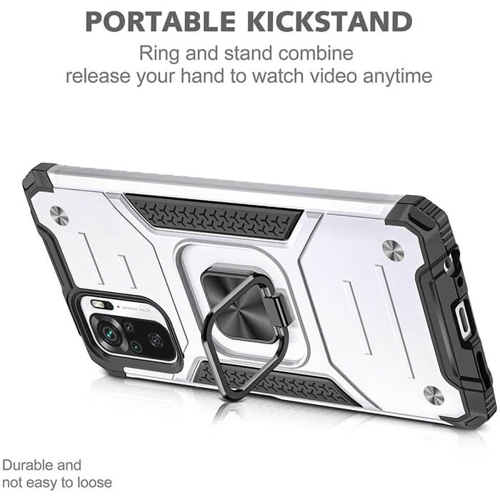 Armor Ringstand Case Silver Xiaomi Redmi Note 12 Pro 5G ΘΗΚΕΣ OEM Armor Ringstand Case Silver Xiaomi Redmi Note 12 Pro 5G - Image 4