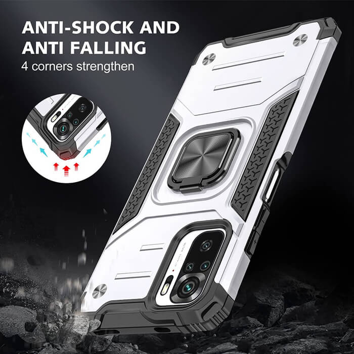 Armor Ringstand Case Silver Xiaomi Redmi Note 12 Pro 5G ΘΗΚΕΣ OEM Armor Ringstand Case Silver Xiaomi Redmi Note 12 Pro 5G - Image 6