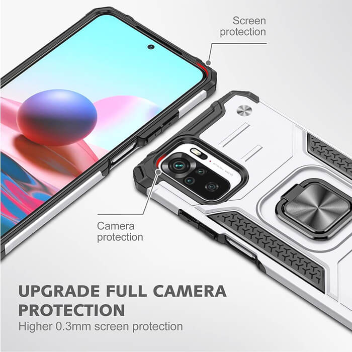 Armor Ringstand Case Silver Xiaomi Redmi Note 12 Pro 5G ΘΗΚΕΣ OEM Armor Ringstand Case Silver Xiaomi Redmi Note 12 Pro 5G - Image 3