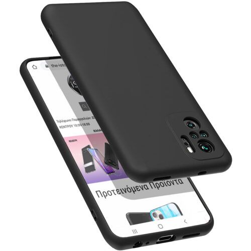 Rubber Silk Case Black Xiaomi Redmi Note 10/Note10s ΘΗΚΕΣ OEM Rubber Silk Case Black Xiaomi Redmi Note 10/Note10s