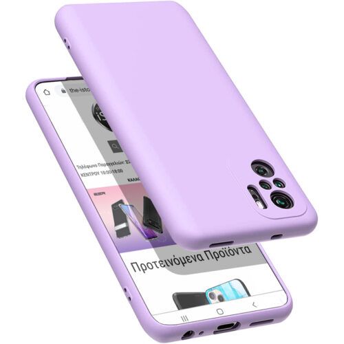 Rubber Silk Case Violet Xiaomi Redmi Note 10/Note10s ΘΗΚΕΣ OEM Rubber Silk Case Violet Xiaomi Redmi Note 10/Note10s