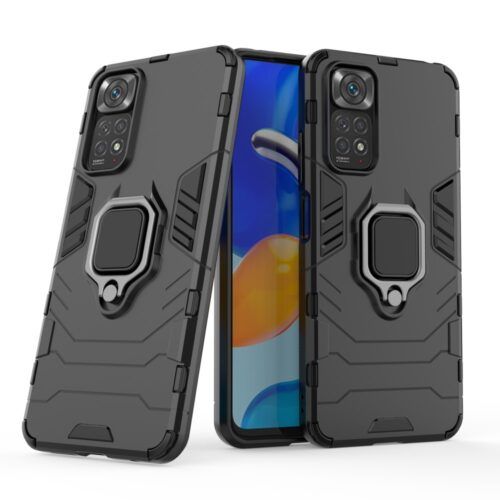 OEM Finger Ring Kickstand Armor Black Xiaomi Redmi Note 11/11s ΘΗΚΕΣ OEM OEM Finger Ring Kickstand Armor Black Xiaomi Redmi Note 11/11s