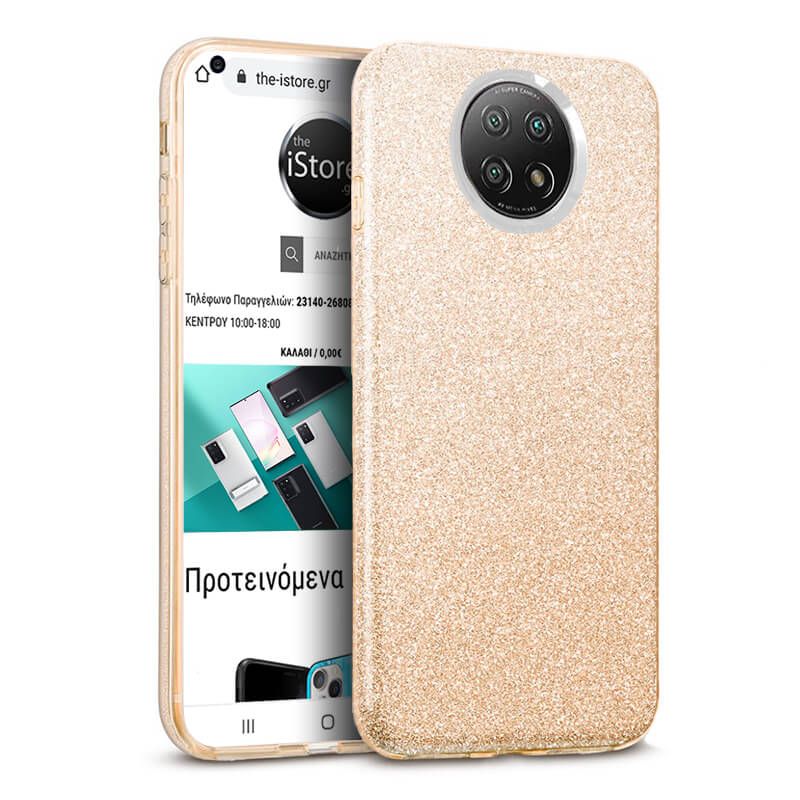 Hybrid Strass Gold Case Xiaomi Redmi Note 9T ΘΗΚΕΣ OEM Hybrid Strass Gold Case Xiaomi Redmi Note 9T