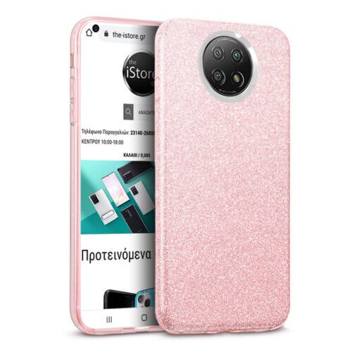 Hybrid Strass Pink Case Xiaomi Redmi Note 9T ΘΗΚΕΣ OEM Hybrid Strass Pink Case Xiaomi Redmi Note 9T