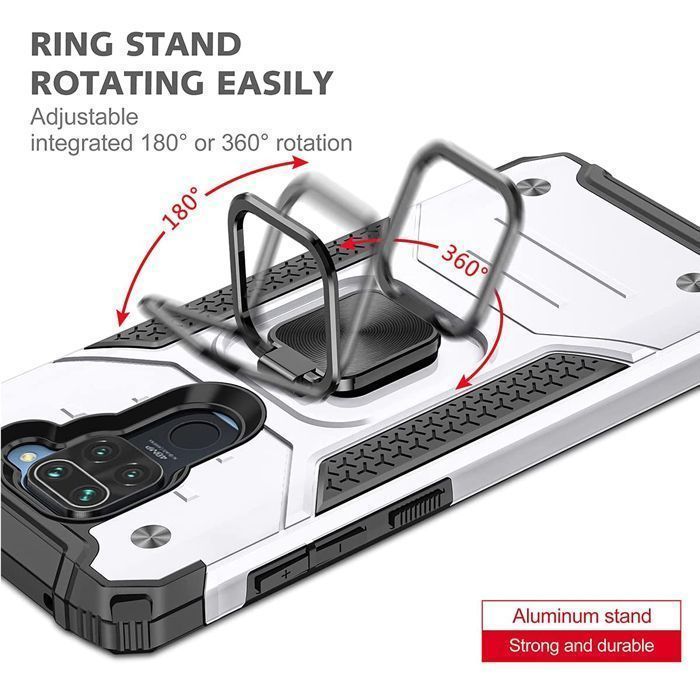 Armor Ringstand Case Silver Xiaomi Redmi Note 11/11s ΘΗΚΕΣ OEM Armor Ringstand Case Silver Xiaomi Redmi Note 11/11s - Image 2