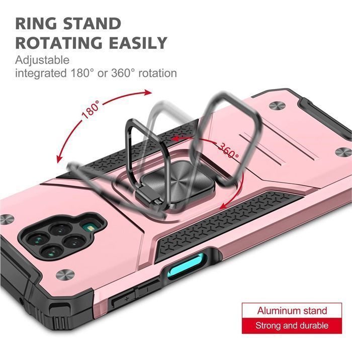 Armor Ringstand Case Rose Gold Xiaomi Redmi Note 9s / Note 9 Pro / Note 9 Pro Max ΘΗΚΕΣ OEM Armor Ringstand Case Rose Gold Xiaomi Redmi Note 9s / Note 9 Pro / Note 9 Pro Max - Image 5