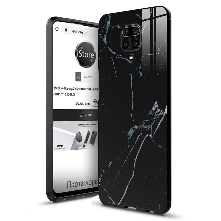 Glossy Marble Black Case Xiaomi Redmi Note 9s ΘΗΚΕΣ Orso Glossy Marble Black Case Xiaomi Redmi Note 9s