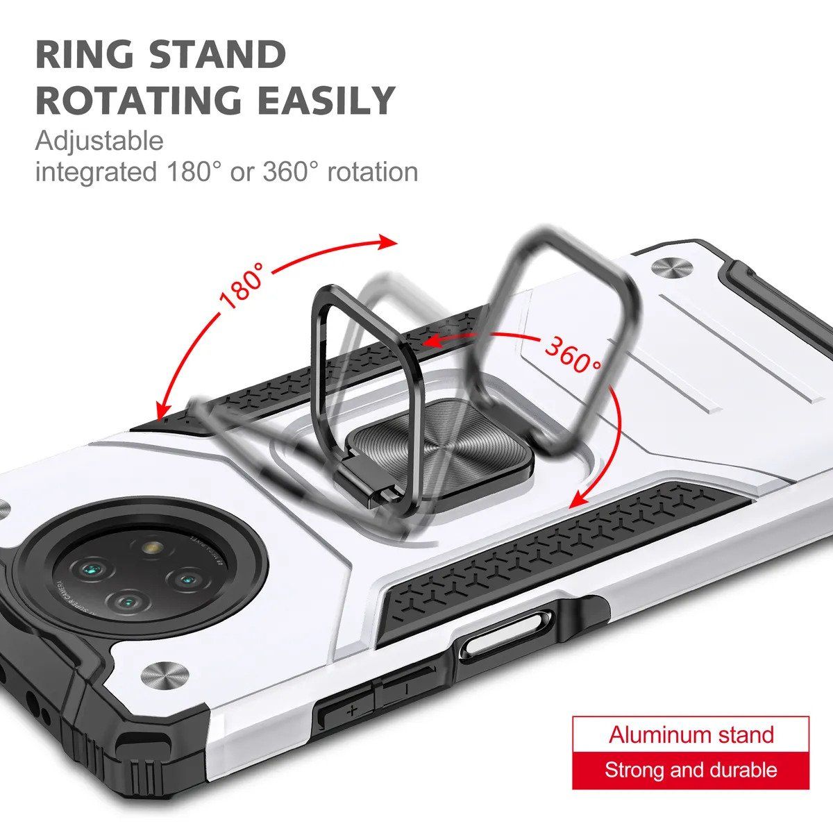 Θήκη Armor Ringstand Silver Xiaomi Redmi Note 12 Pro 4G ΘΗΚΕΣ OEM Θήκη Armor Ringstand Silver Xiaomi Redmi Note 12 Pro 4G - Image 4
