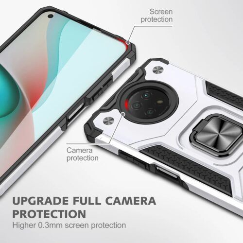 Alternative view of Θήκη Armor Ringstand Silver Xiaomi Redmi Note 12 Pro 4G