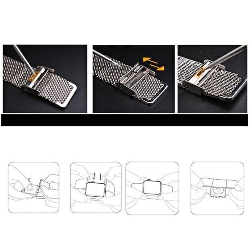 OEM Milanese Loop Blue για Apple Watch 44/45/46/49mm APPLE WATCH OEM OEM Milanese Loop Blue για Apple Watch 44/45/46/49mm - Image 3