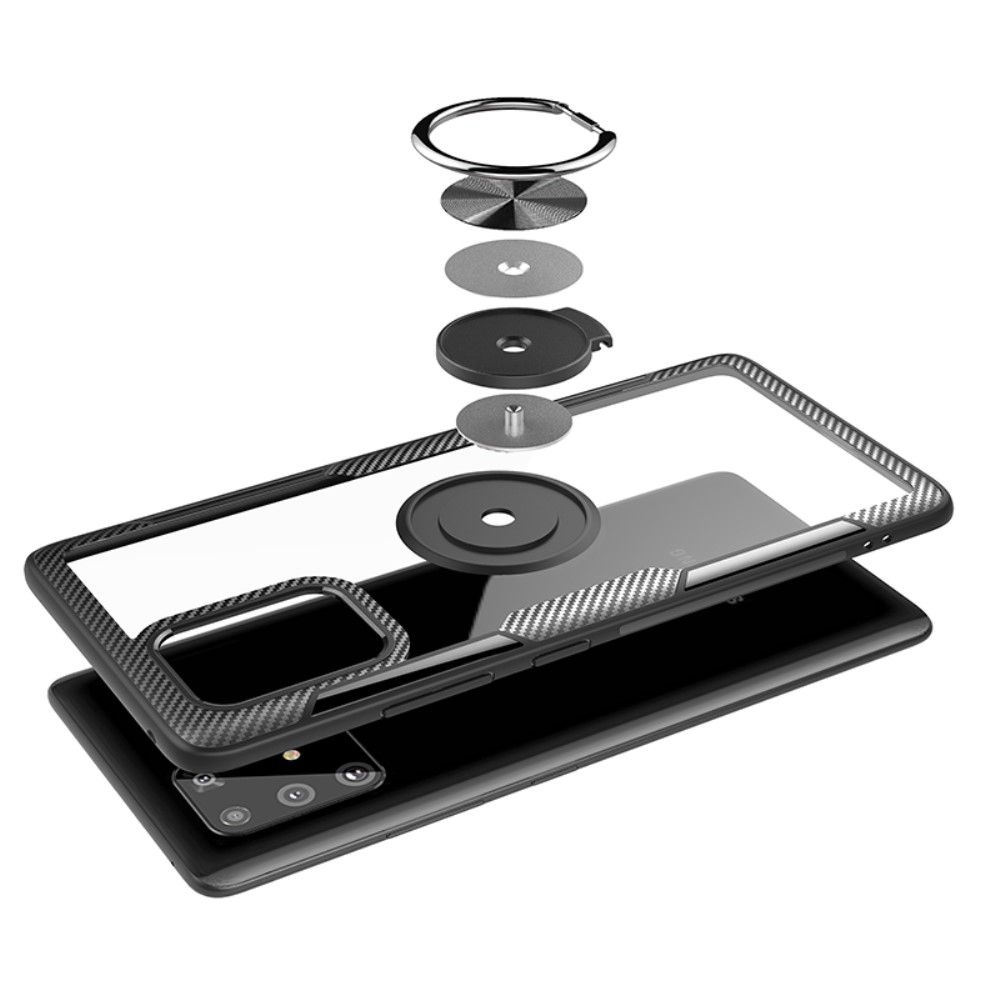 Clear Ring Kickstand Black Xiaomi Poco X3 NFC ΘΗΚΕΣ OEM Clear Ring Kickstand Black Xiaomi Poco X3 NFC - Image 4
