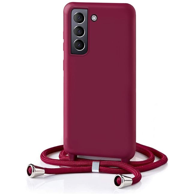 Θήκη Orso Soft TPU Κορδόνι Wine Samsung Galaxy S24 FE 5G ΘΗΚΕΣ Orso Θήκη Orso Soft TPU Κορδόνι Wine Samsung Galaxy S24 FE 5G