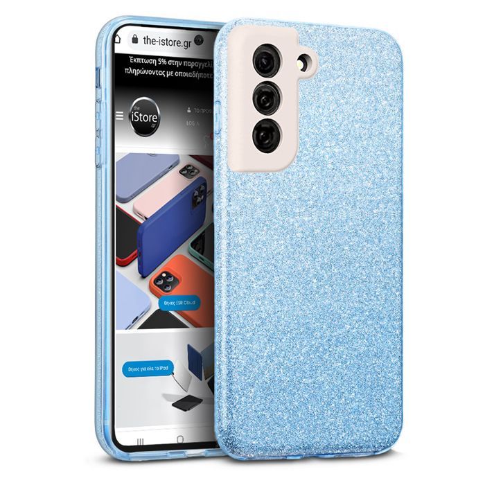 Hybrid Strass Blue Case Samsung Galaxy S21 FE 5G ΘΗΚΕΣ OEM Hybrid Strass Blue Case Samsung Galaxy S21 FE 5G