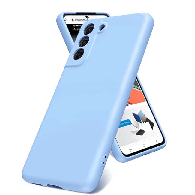 Rubber Silk Case Cyan Samsung Galaxy S21 FE 5G ΘΗΚΕΣ OEM Rubber Silk Case Cyan Samsung Galaxy S21 FE 5G