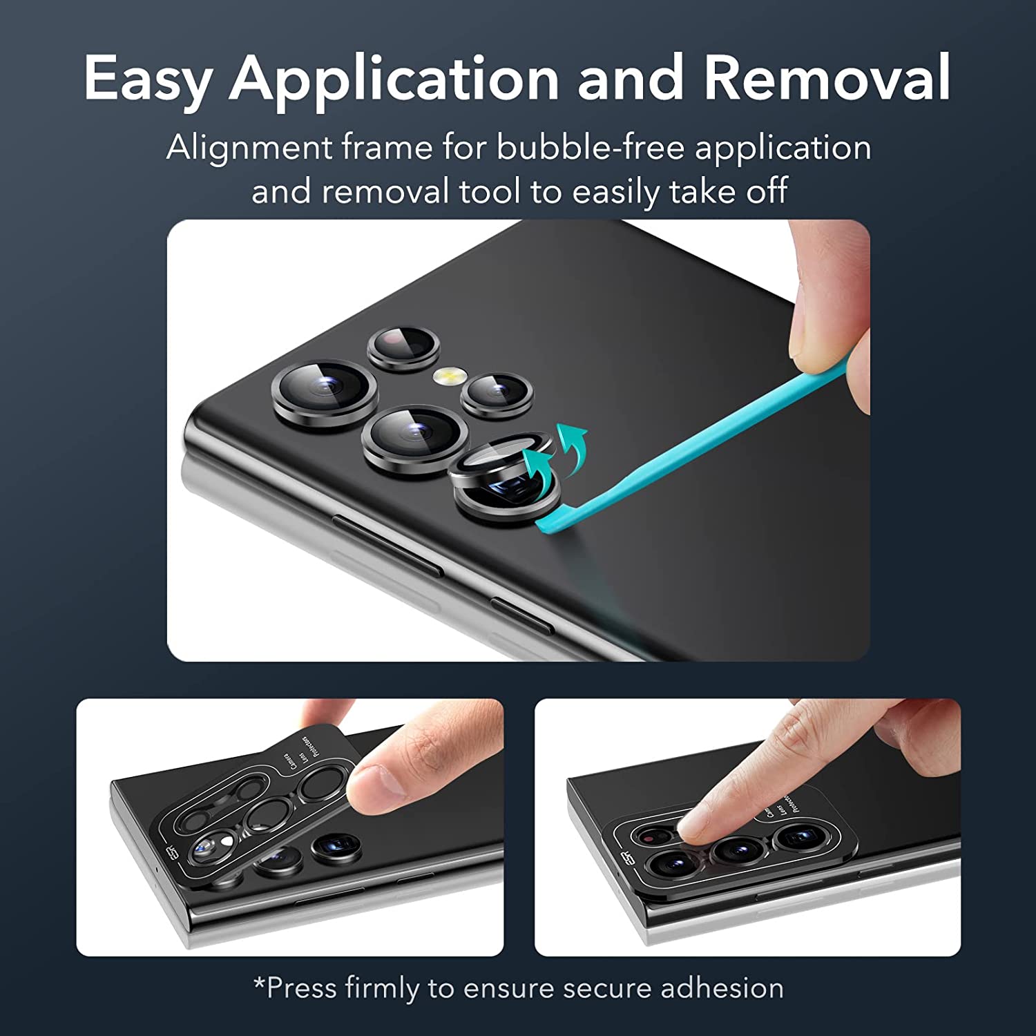 ESR Tempered Glass 9H Camera Lens Black Samsung Galaxy S23 Ultra ΠΡΟΣΤΑΣΙΑ ΟΘΟΝΗΣ ESR ESR Tempered Glass 9H Camera Lens Black Samsung Galaxy S23 Ultra - Image 5