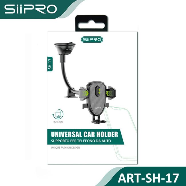 Siipro Car Windscreen Phone Holder Black (SH-17) ΑΞΕΣΟΥΑΡ SIIPRO Siipro Car Windscreen Phone Holder Black (SH-17) - Image 2