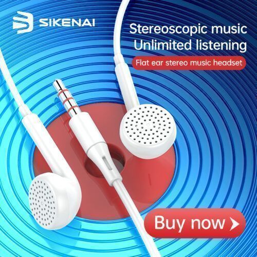 Alternative view of Sikenai Earphone Stereo 3,5mm Jack White (M2)