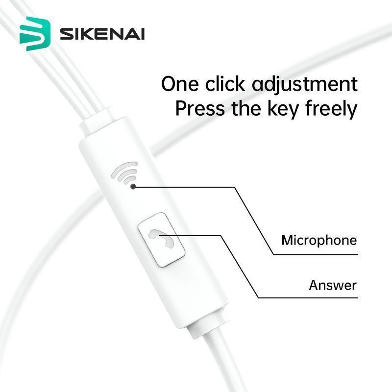 Sikenai Earphone Stereo 3,5mm Jack White (M2) ΑΚΟΥΣΤΙΚΑ-BLUETOOTH Sikenai Sikenai Earphone Stereo 3,5mm Jack White (M2) - Image 5