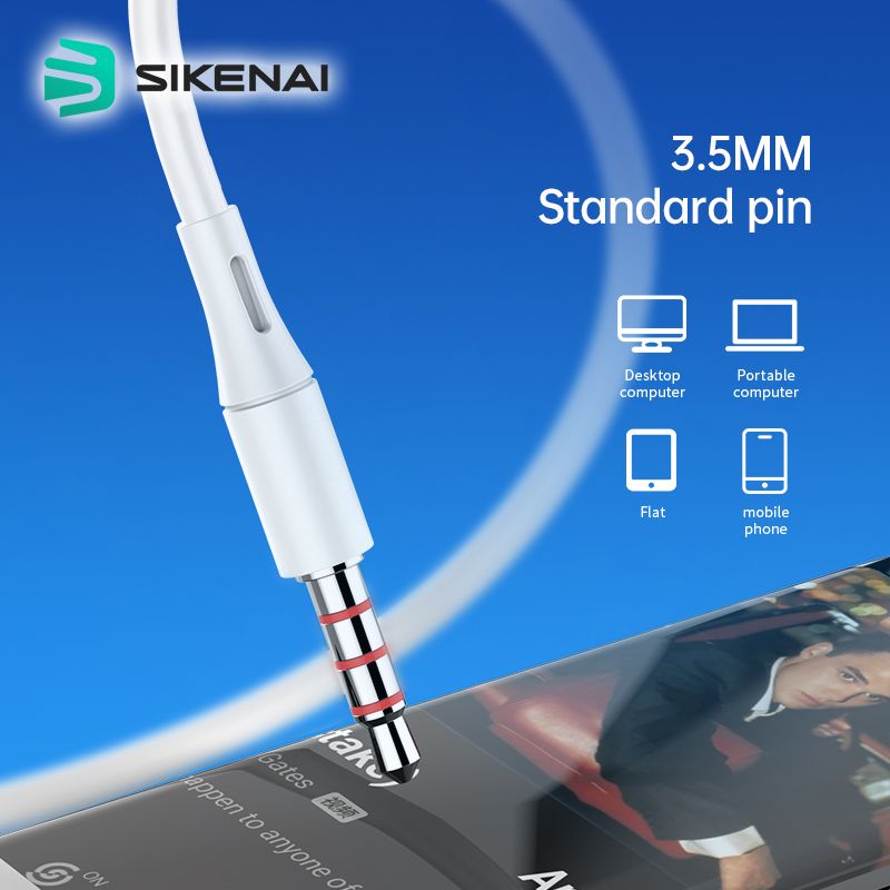 Sikenai Earphone Stereo 3,5mm Jack White (M2) ΑΚΟΥΣΤΙΚΑ-BLUETOOTH Sikenai Sikenai Earphone Stereo 3,5mm Jack White (M2) - Image 6