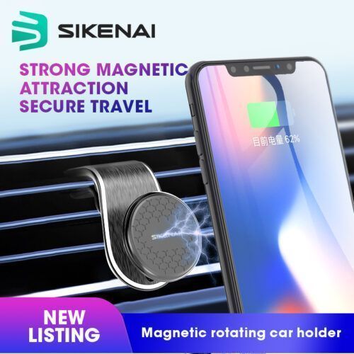 Alternative view of Sikenai Rotary Magnetic Car Clip Black (XO-32)