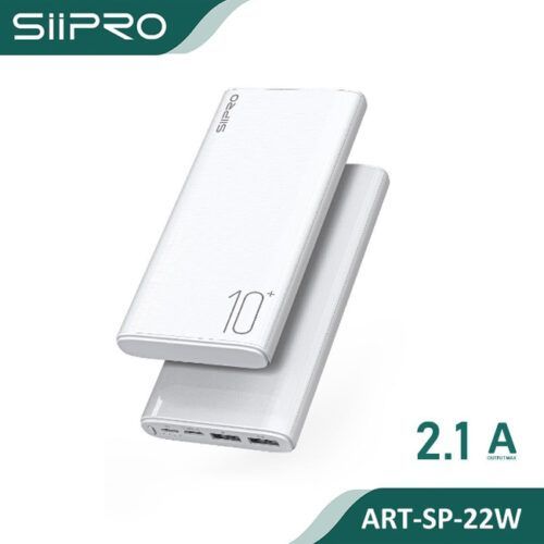 Siipro 1x PD USB-C 2x USB PowerBank 10000mAh White (SP-22W)