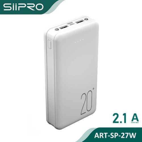 Siipro 1x PD USB-C 2x USB PowerBank 20000mAh White (SP-27W)